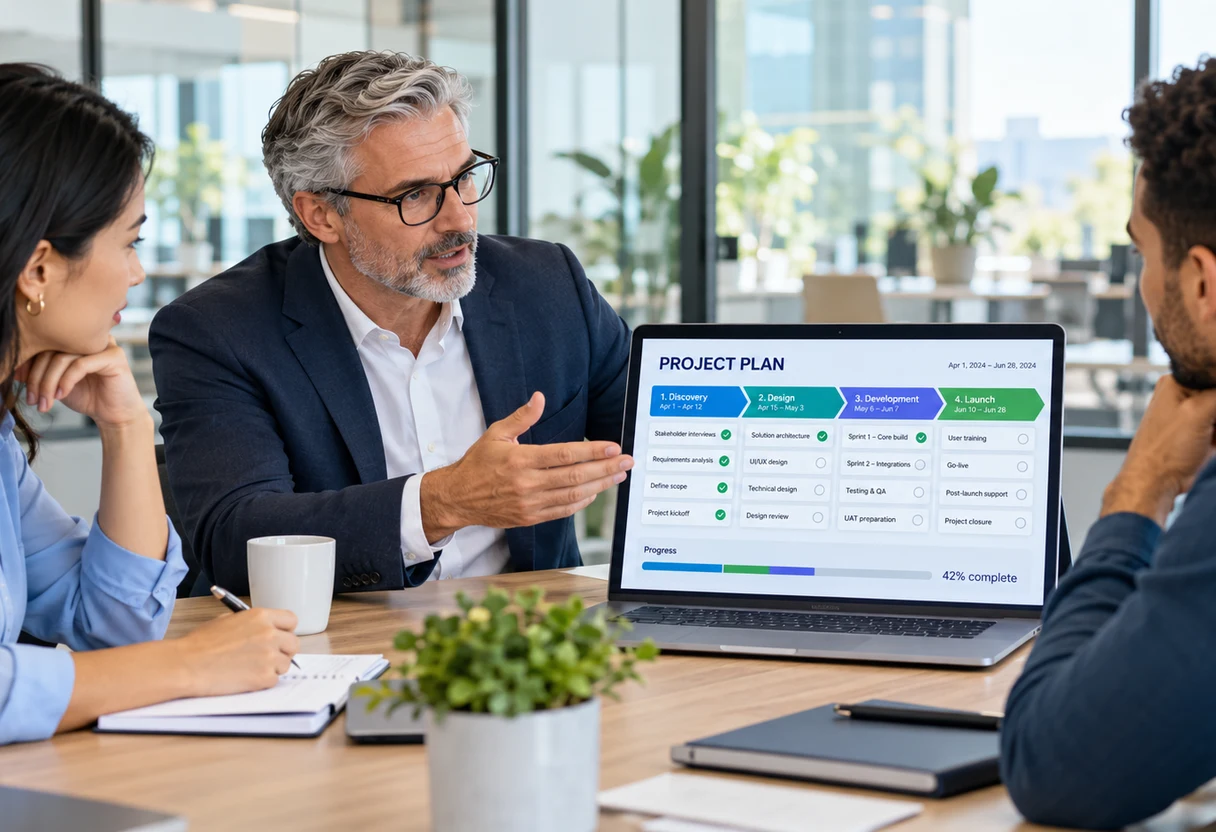 Senior IT expertise engaged at project scope rather than full-time